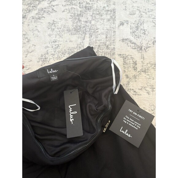 Lulus Deeply Sophisticated Black Strapless Wide-Leg Jumpsuit Size Small NWT sexy - Picture 4 of 9